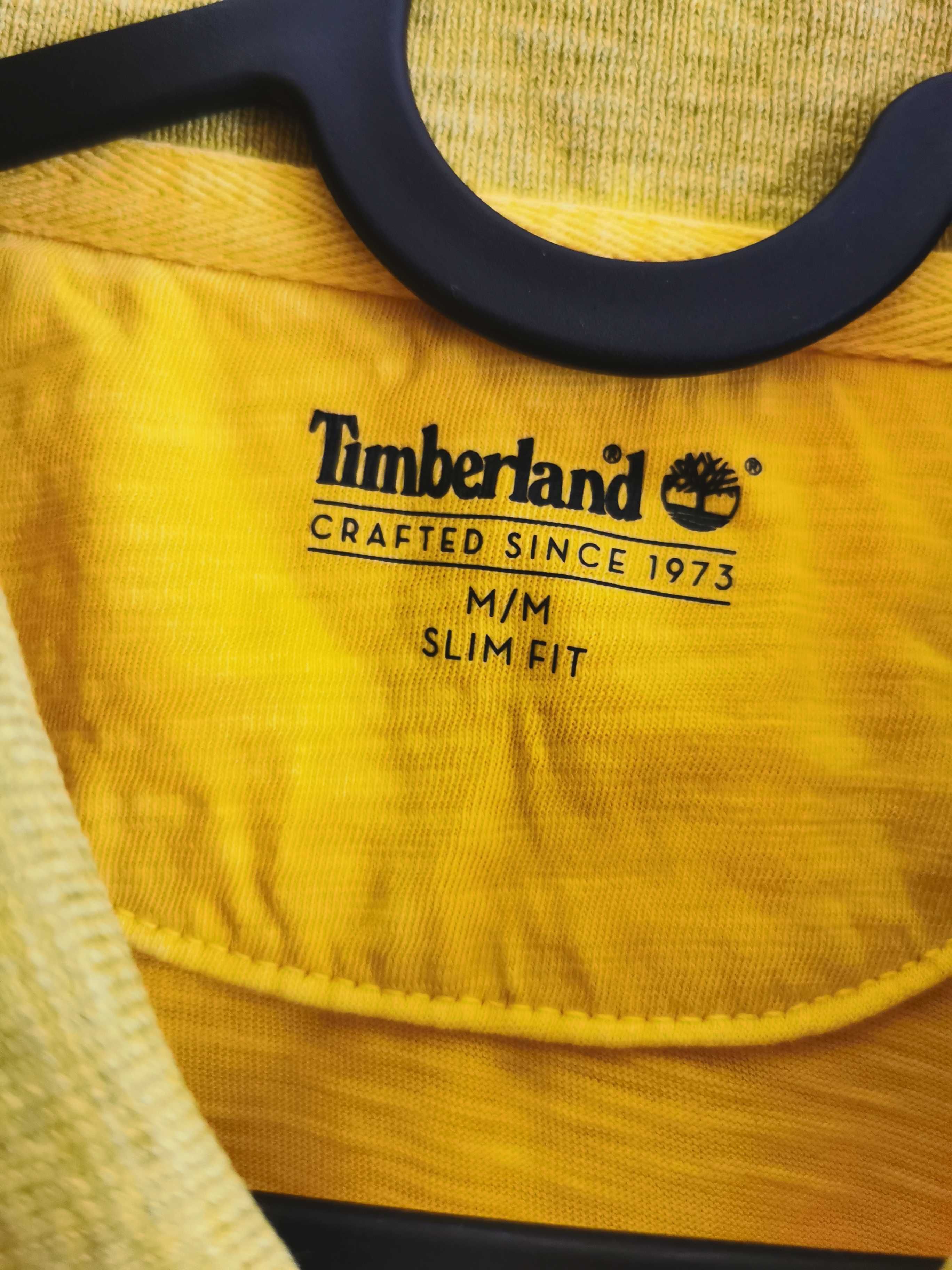 Musztardowa koszulka polo Timberland rozmiar M