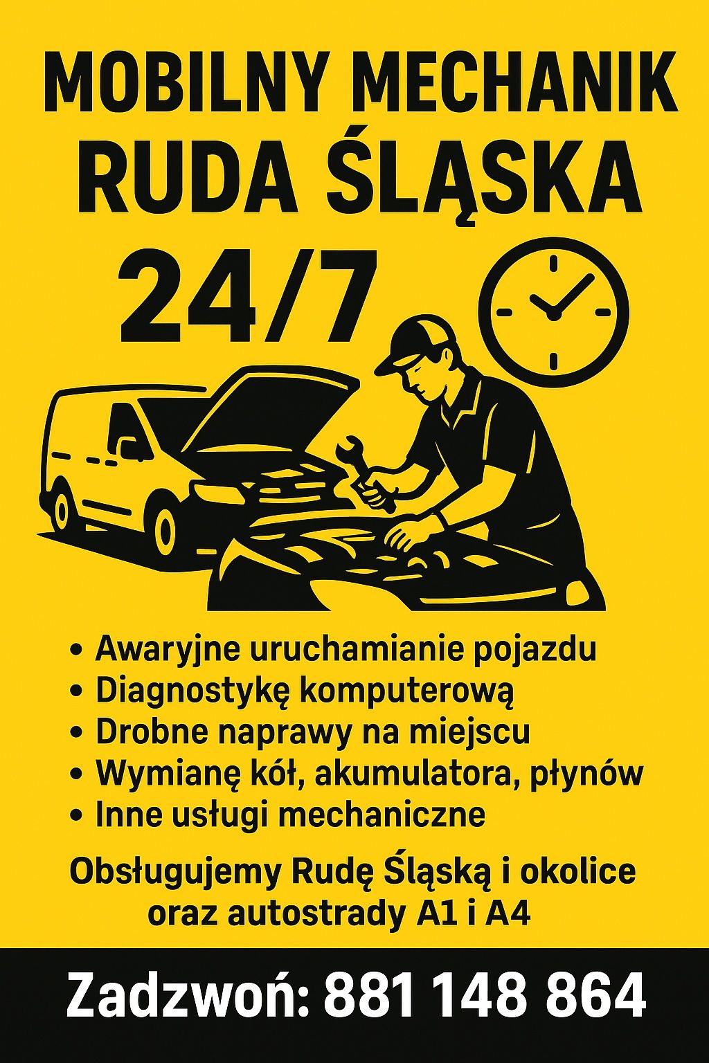 Mobilny Mechanik 24/7 Śląsk i okolice