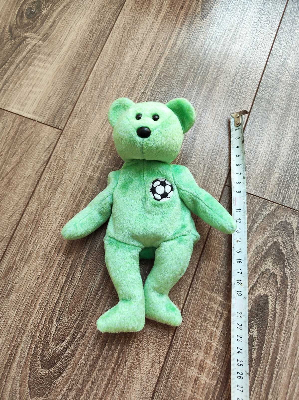 Zielony miś Kicks Ty Beanie Boo 1999 vintage  maskotka piłka nożna