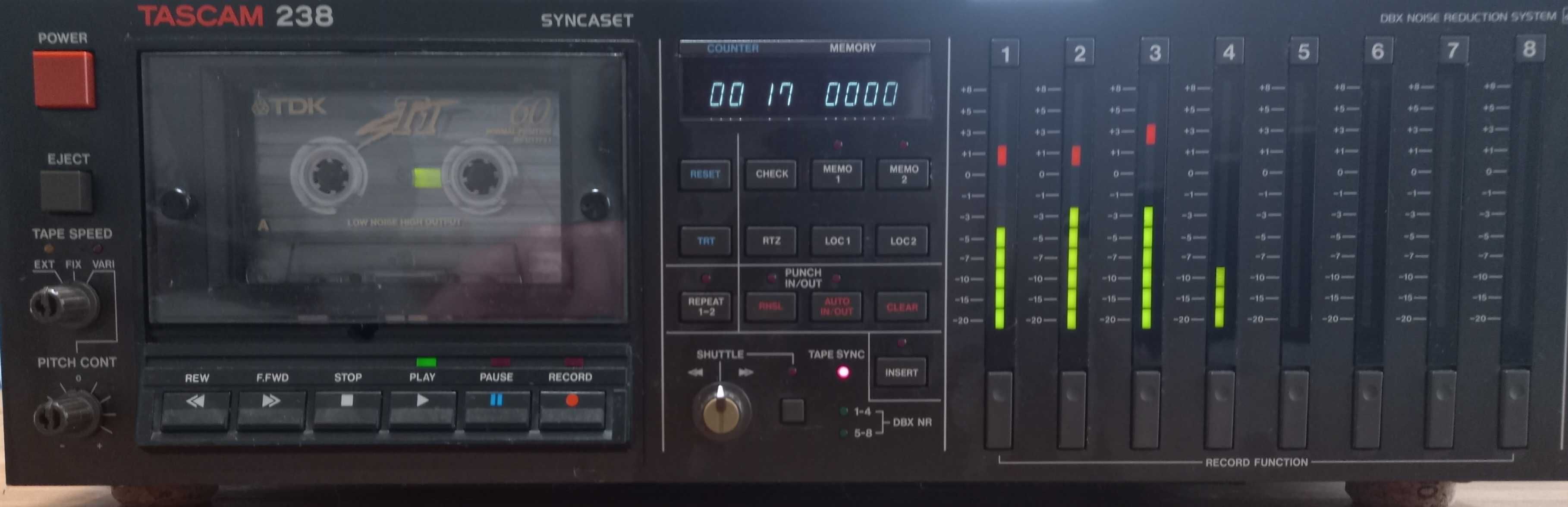 Tascam 238 Syncaset 8 track multitrack recorder