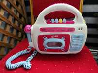 Magnetofon Kasetowy na Kasety Magnetofonowe odtwarzacz Barbie karaoke
