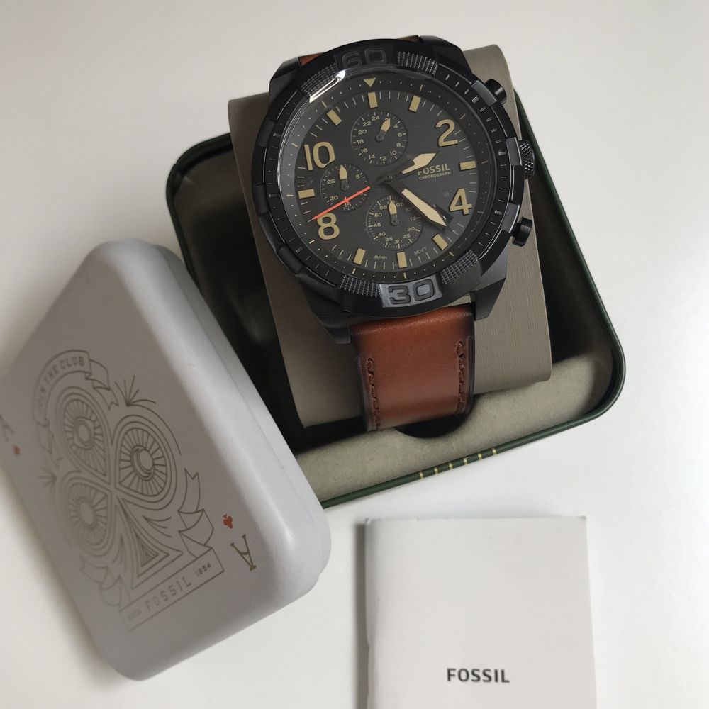 Чоловічий годинник Fossil Bronson FS5714, хронограф наручний (новий)