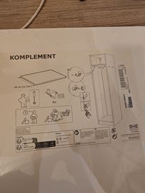 Półka Ikea komplement pax 75x58 biała