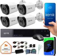 Kompletny zestaw monitoringu Kenik 4 kamery 5MP 1TB Eltrox Łódź