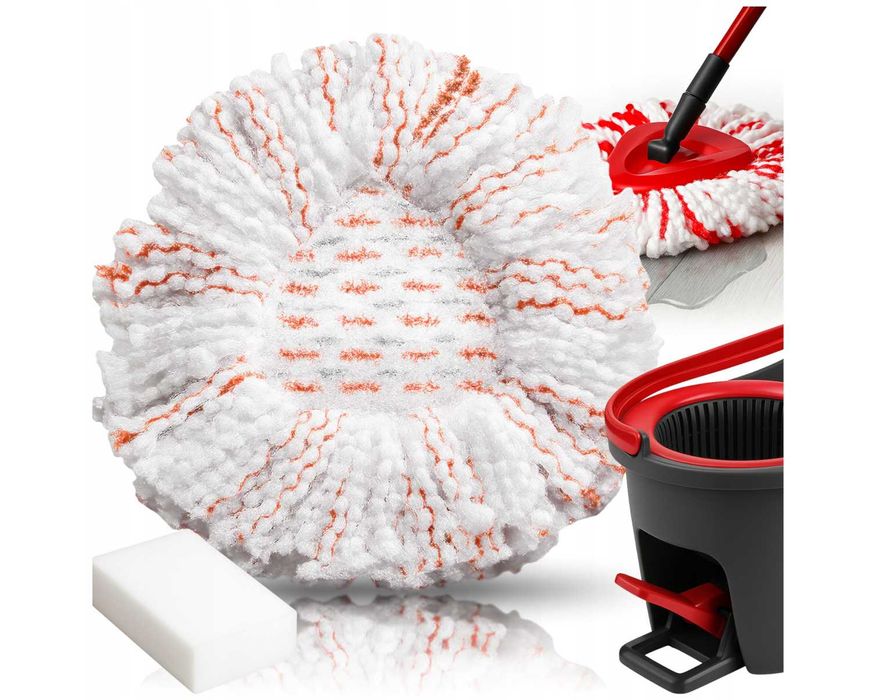 1x Wkład do Mopa Obrotowego Vileda Turbo Zapas Mocne + Gąbki Gratis