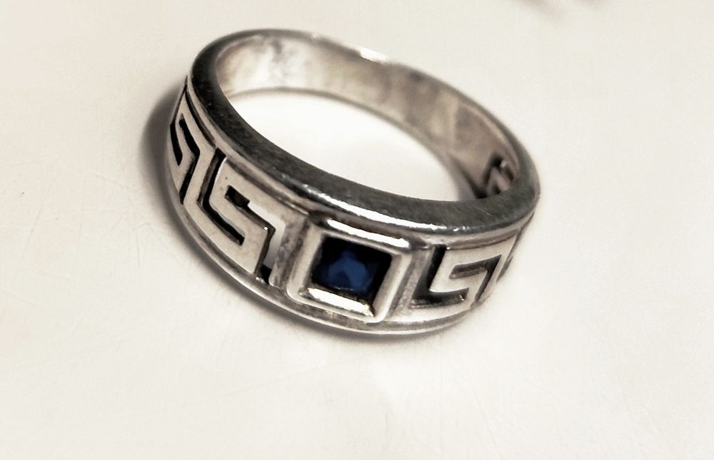 Srebrny męski sygnet