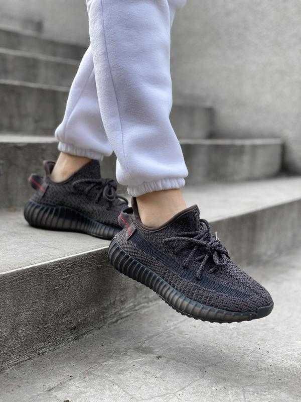 Кроссовки Adidas yeezy boost 350 Black/Адідас Ізі/Premium LUX AAA+