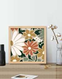 Unikalne Diamond Painting Boho Motyw Kwiatowy DYI