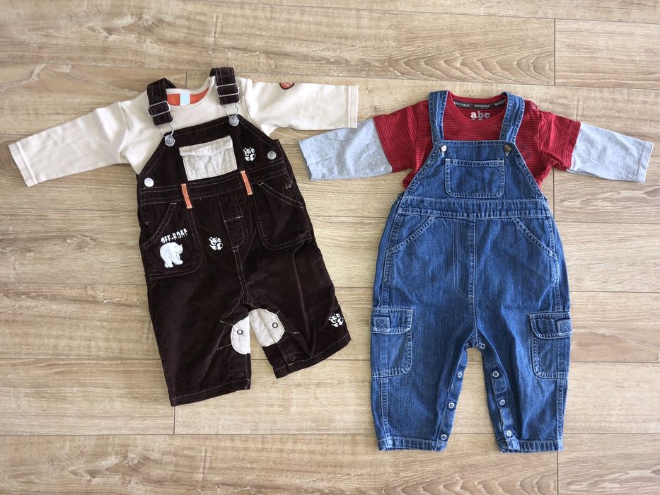 Zestaw chłopięcych ubranek Cool Club Ogrodniczki Bluzka rozm. 68 i 80