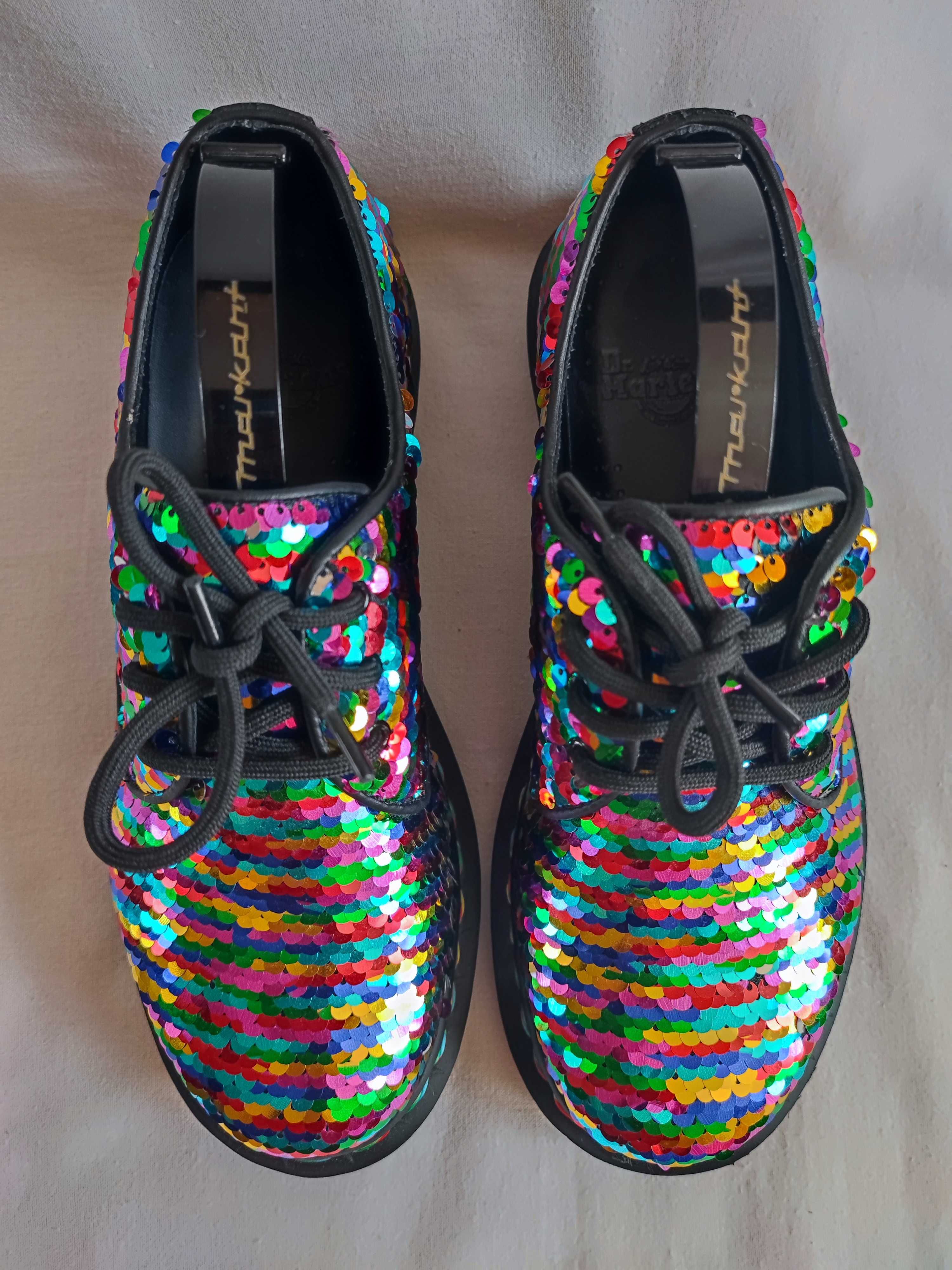 Туфли женские Dr Martens Rainbow Sequined Oxfords Размер 37 (23,5 см)