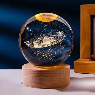 Світлодіодний 3D світильник у формі кришталевої кулі