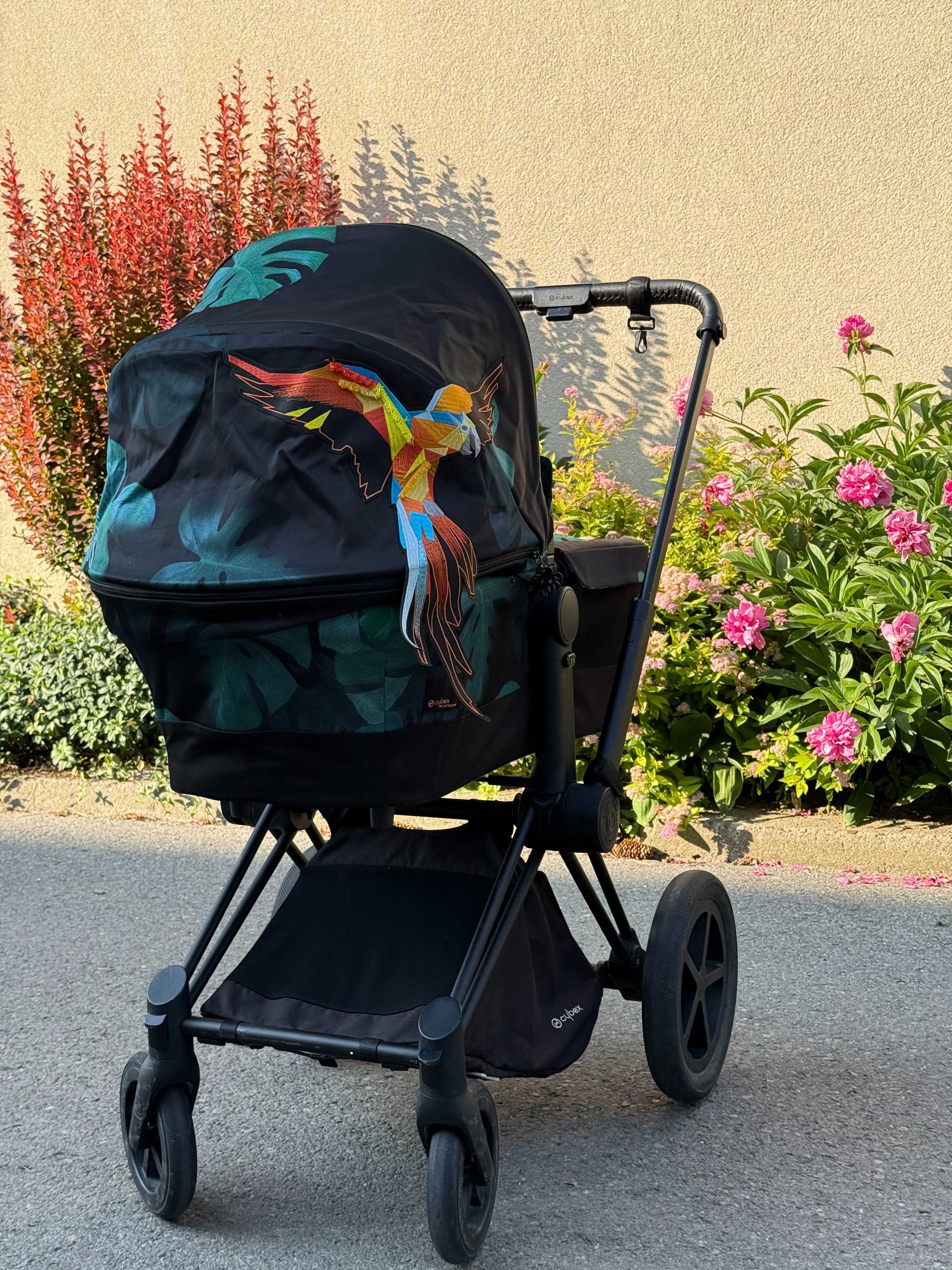 Wózek Cybex Priam 2.0 Platinum Birds Of Paradise, Fashion Collection