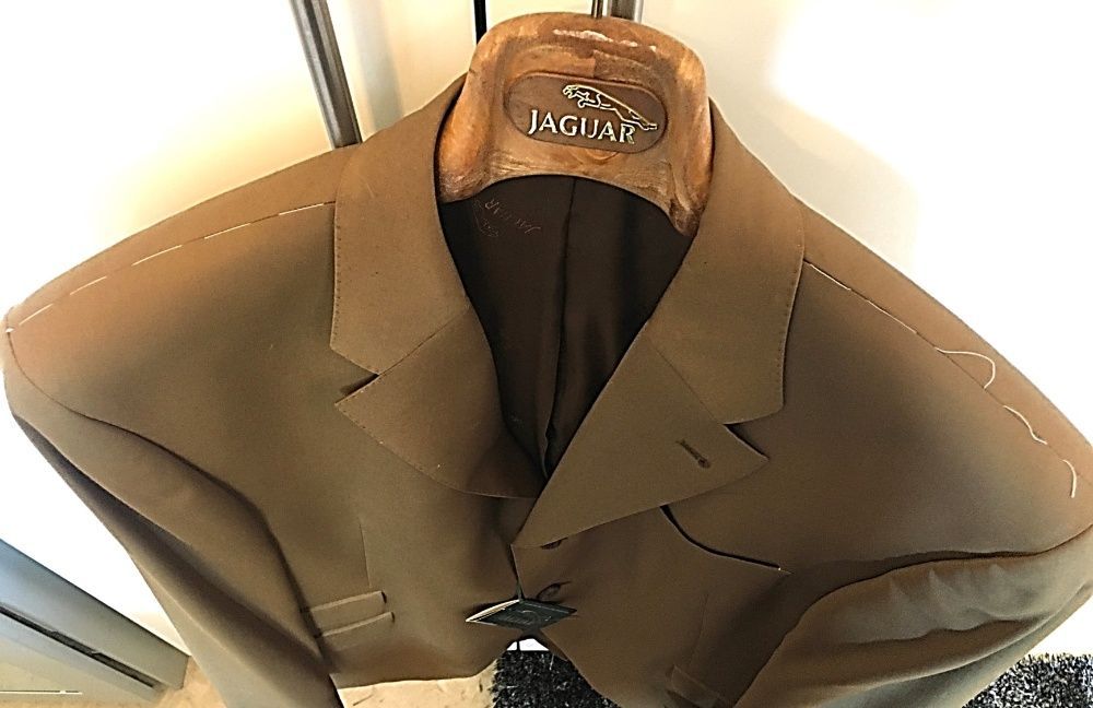 Blazer de luxo Jaguar castanho mel em lã tamanho 54 novo