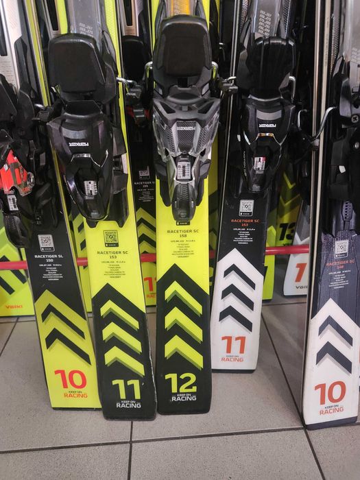 Narty Volkl Racetiger SC 148, 153, 158, 165cm, potestowe, sezon 2024.