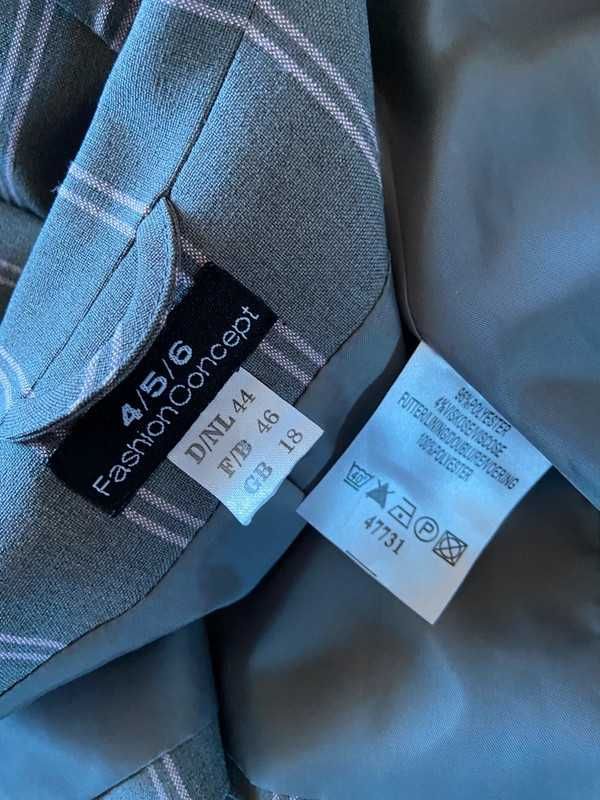 44 46 fashion concept szara marynarka paski zakiet xxxl +size