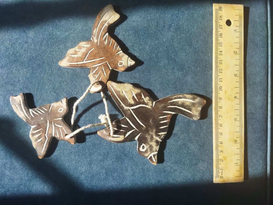 drewniane ozdoby, zawieszki ręcznie wykonane