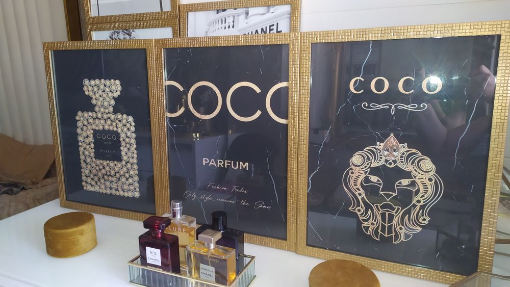 NOVO: Conjunto de 3 molduras com 3 telas