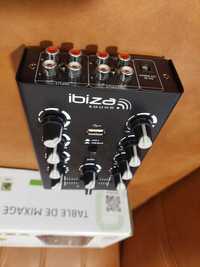 Mesa mistura IBIZA mix500bt 2 canais RCA + USB MP3+ bluetooth NOVO
