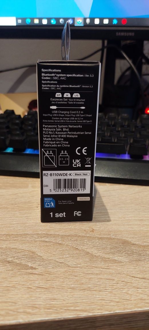 Nowe słuchawki bezprzewodowe panasonic