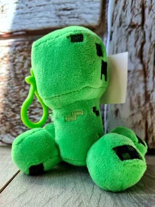 Zielony pluszowy brelok dla dziecka styl Minecraft zabawka