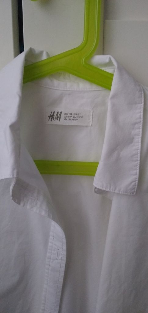 Koszula elegancka z kołnierzem na guziki H&M r. 134