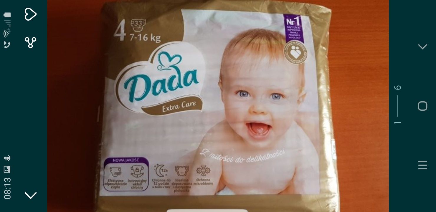 Pieluchy Dada 4 od 7 do 16 kg 33 sztuki