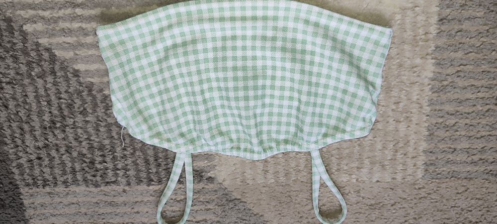 Missguided Gingham crop top i mini spódniczka komplet xxs