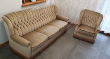 Sofa welur + Fotel