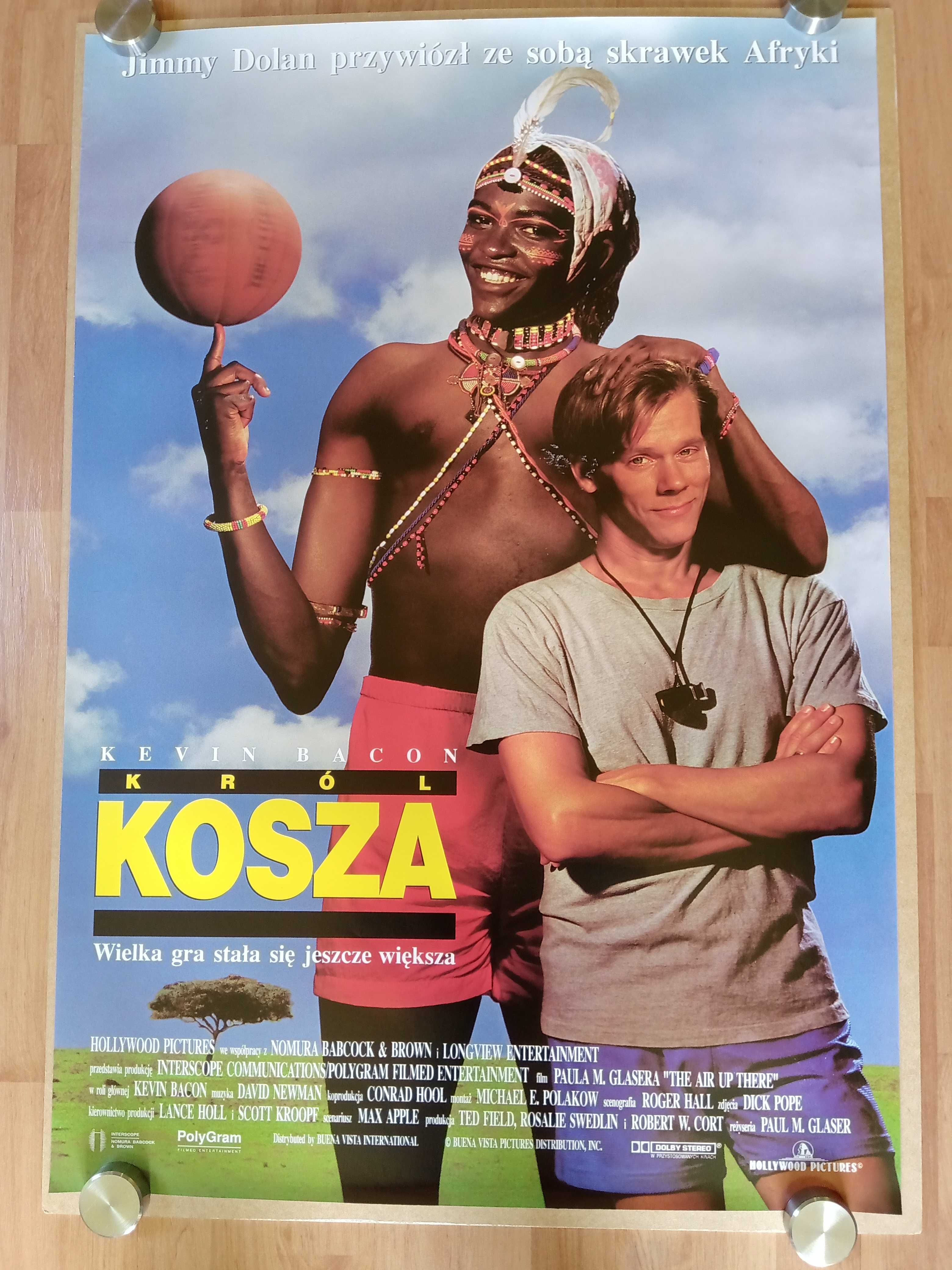 Plakat filmowy KRÓL KOSZA/Kevin Bacon/Oryginał z 1995 roku.