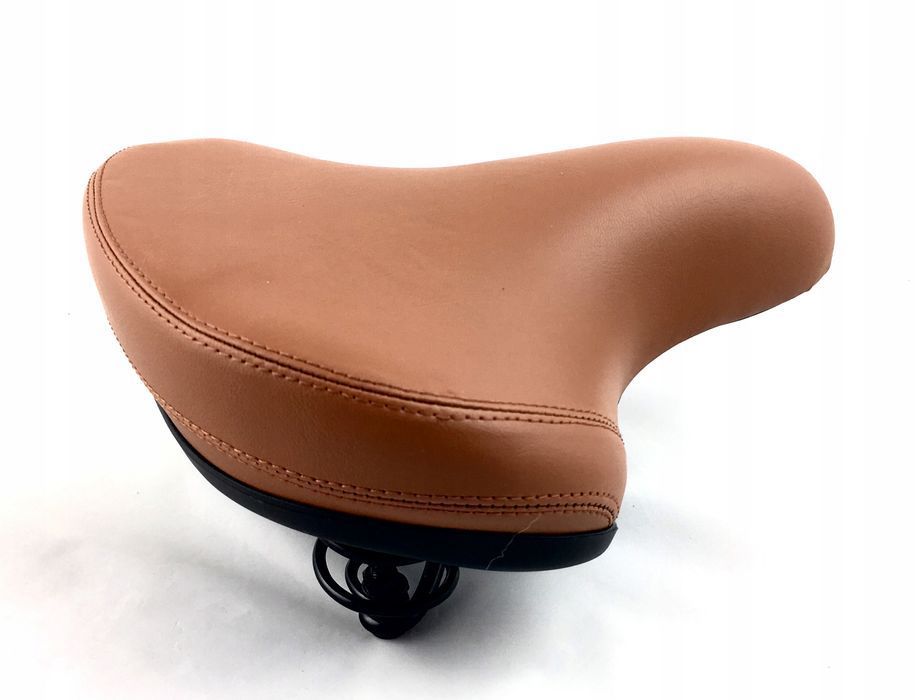 Siodełko rowerowe wygodne komfortowe na sprężynach duże miękkie jarzmo