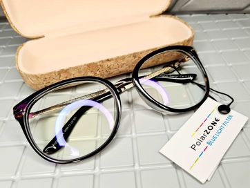 Okulary zerówki damskie z filtrem niebieskiego światła PolarZone
