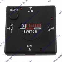 HDMI SWITCH 3х1 сплиттер 3 порта переключатель коммутатор свитч 3 в 1