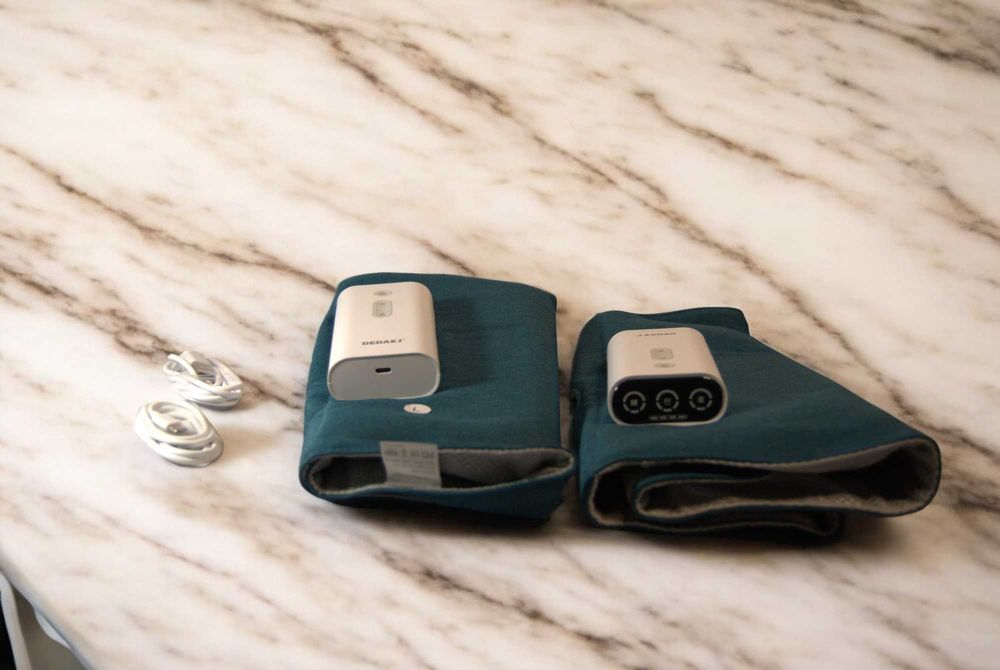 Masażer do nóg/łydek bezprzewodowy, kompresyjny, ogrzewany, regulowany