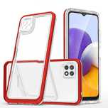 Clear 3in1 etui do Samsung Galaxy A22/5g żelowy pokrowiec z ramką czer