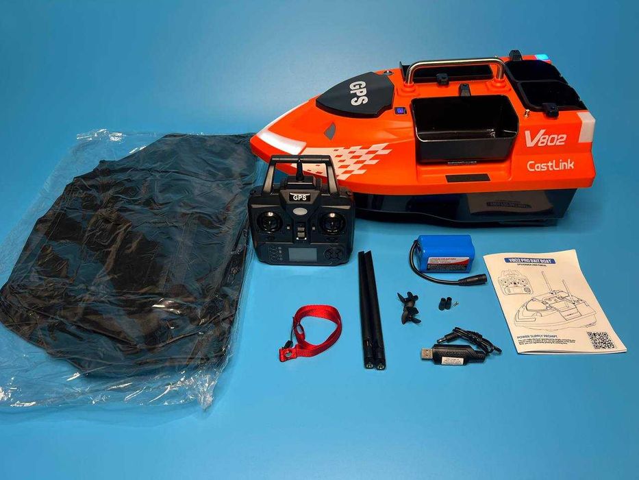 Кораблик для рыбалки Flytec V802 PRO GPS 160 точек 12000 мАч