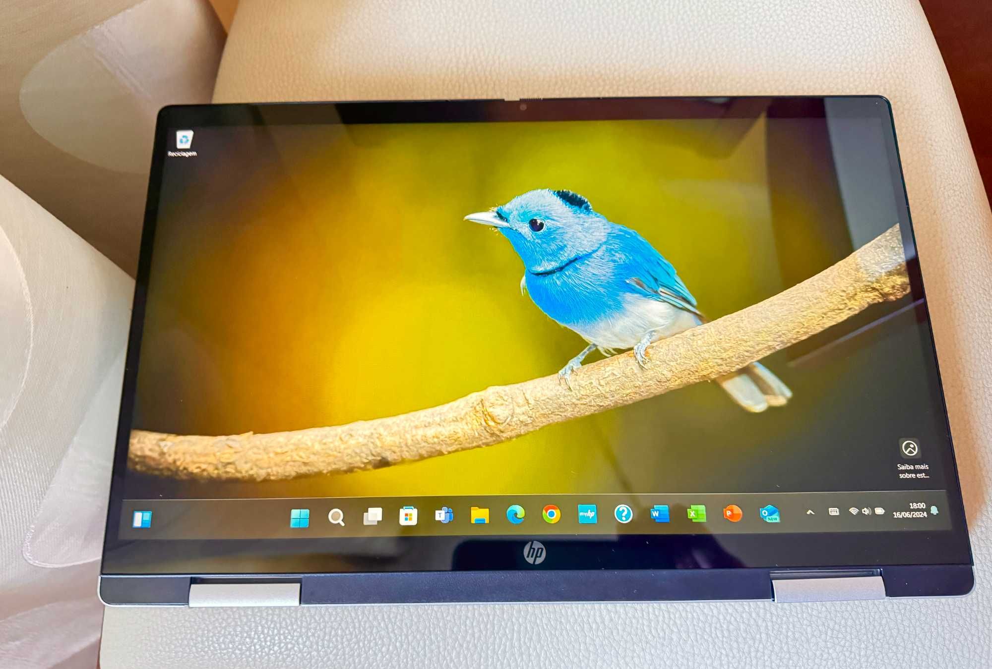 HP Pavilion X360 14"Tactil/i5-1335 c/10Cores/8G/512G/Garantia ate 2029