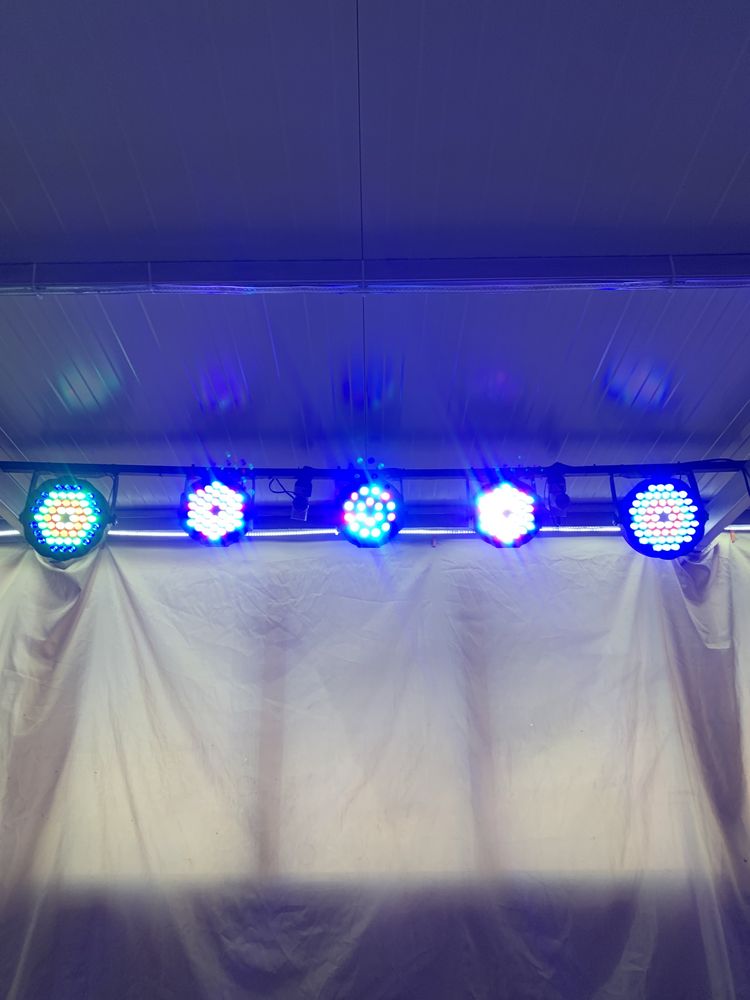 Barra led com 5 projetores dmx (novos)