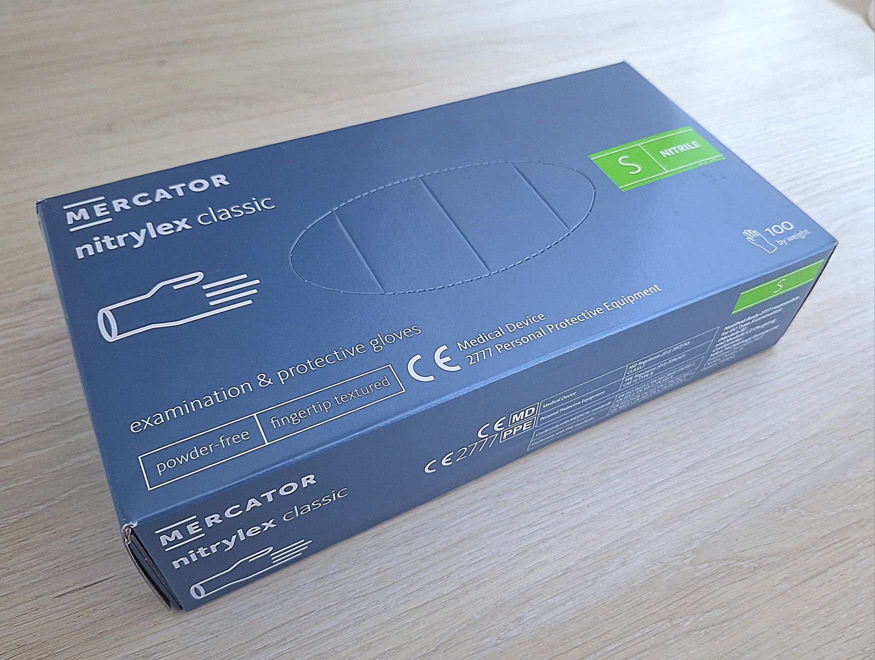 Рукавички нітрилові одноразові Nitrylex Classic M,L,S
(діастичні, захи