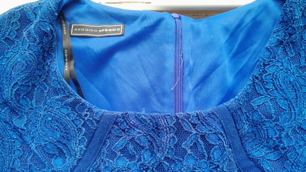 Vestido em malha azul