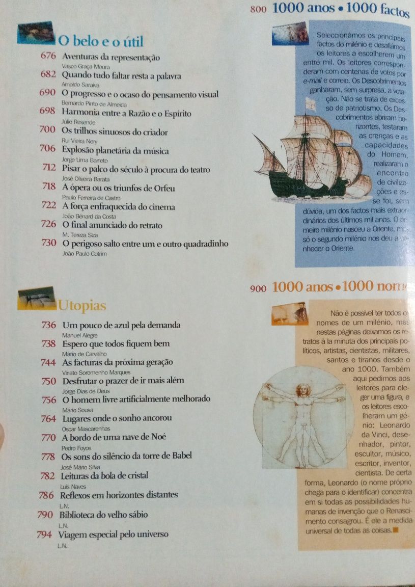 "Notícias do Milénio" 996 páginas, 1999