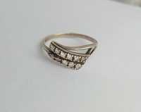 Кольцо перстень срібло 925 проба, камінчики, Розмір 19, вінтаж
