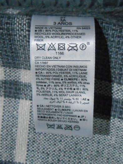 28 3Т 104 Жилетка пончо Old Navy теплая в клетку фланель на 3 года