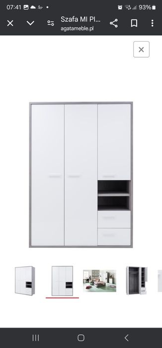 Szafa biała z szarością