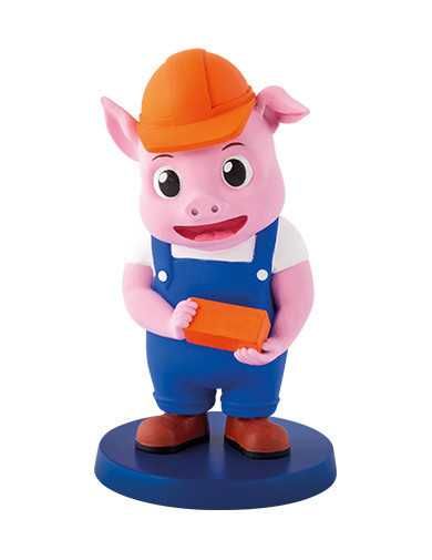 O conto de os Três Porquinhos figura