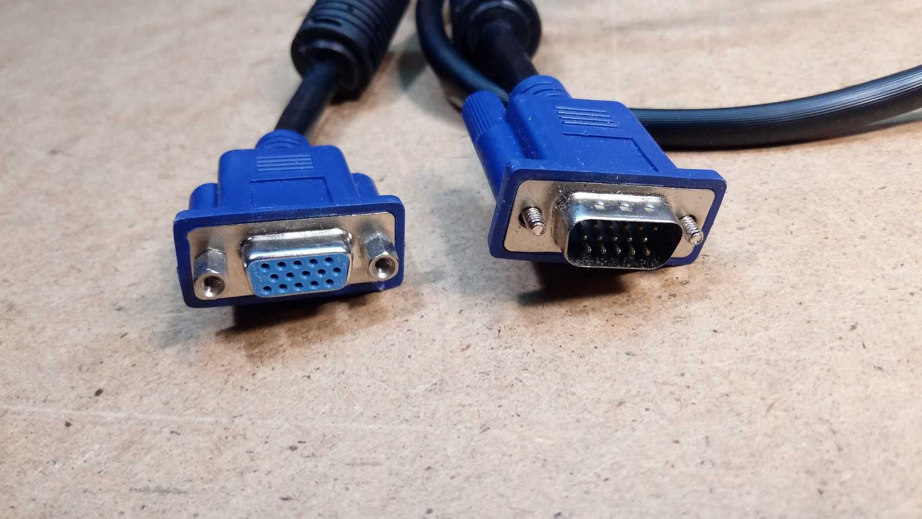 VGA Кабель для монітора, подовжувач (тато-мама) 1.8 м.
