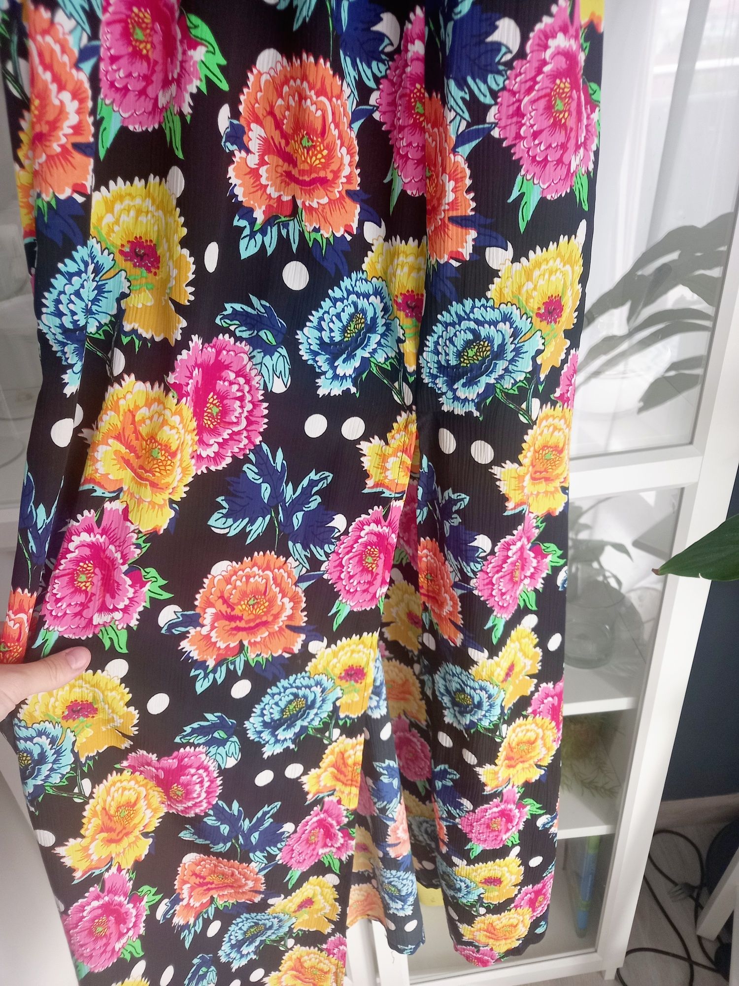 Suknia maxi Asos xl w kwiaty z rozporkami