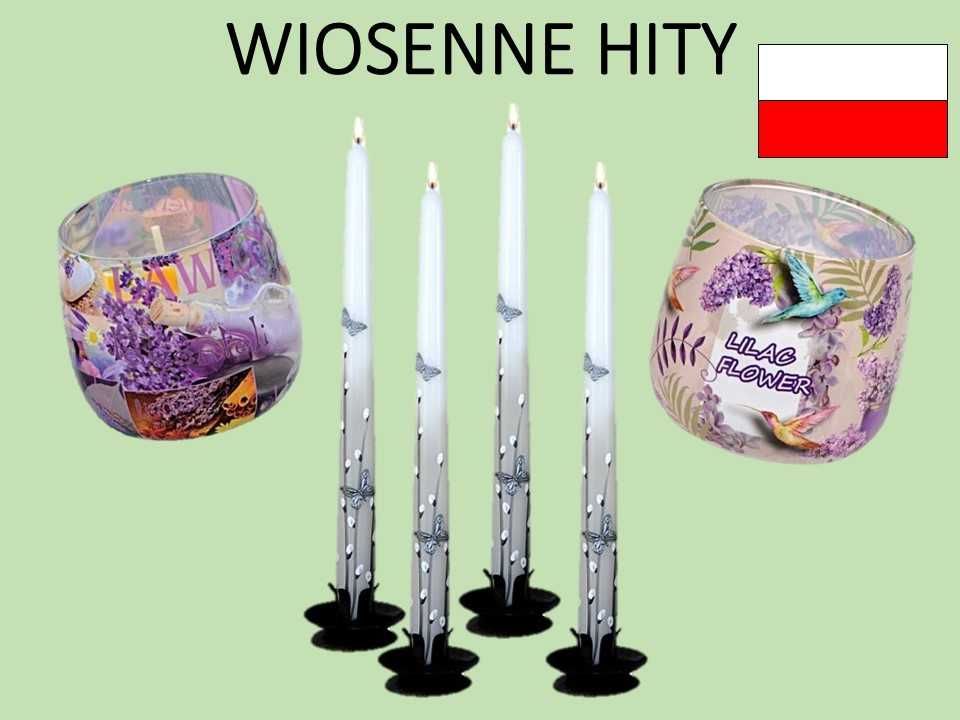 Świece wiosenne stołowe i zapachowe Wielkanoc popiel hit sezonu