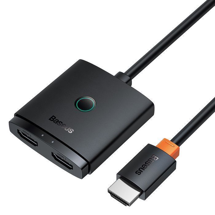 Adapter HDMI 2w1 4K 60Hz Dwukierunkowy z Kablem 1m Baseus AirJoy