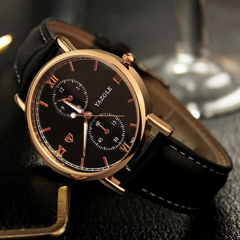 Чоловічий стильний наручний годинник мужские оригинальные часы Yazole