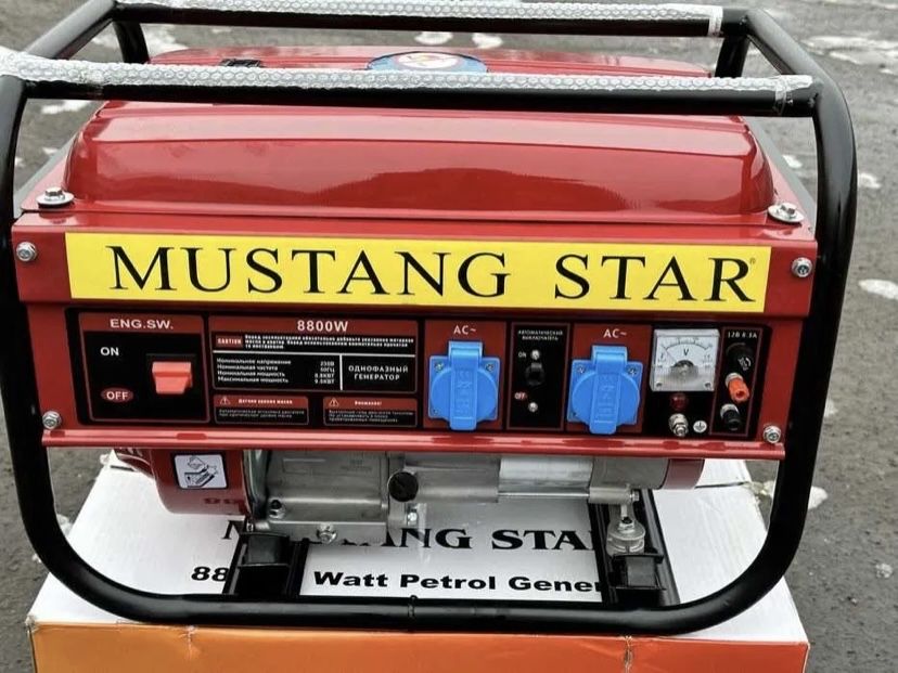 ЗНИЖКА!Новий бензиновий генератор Mustang star (4.4кВт) Бензогенератор